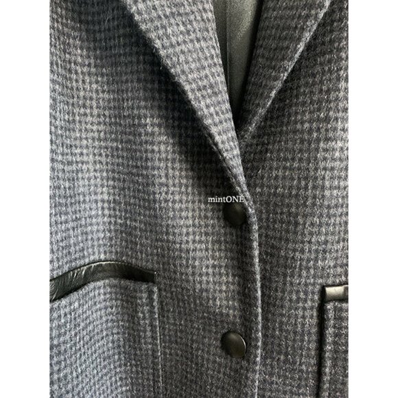 NEW sandro leather trim jacket size 36 - Picture 4 of 4